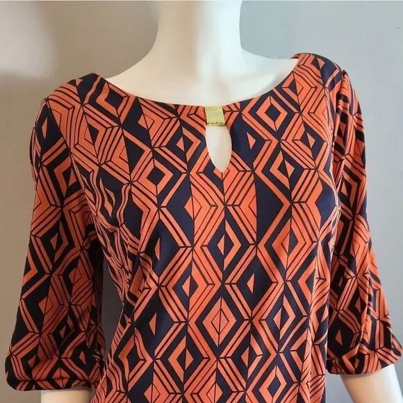 Fen Wright Manson Midi Shift Geometric Dress - Picture 7 of 10